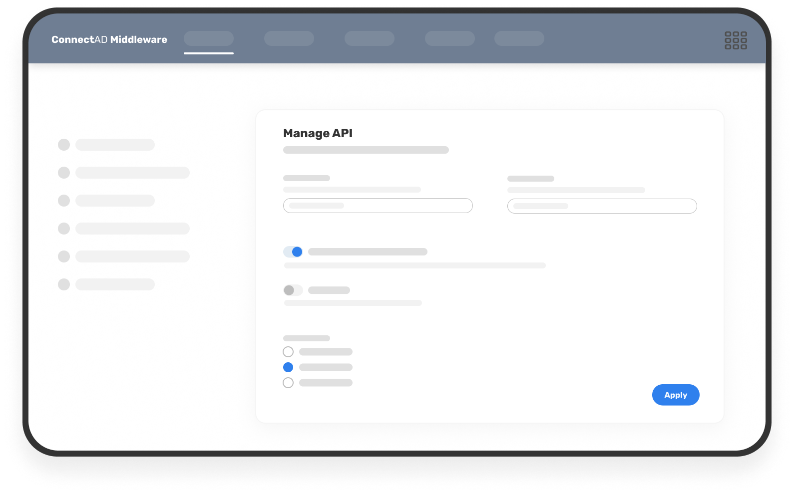 screenshot of MyWork Enterprise